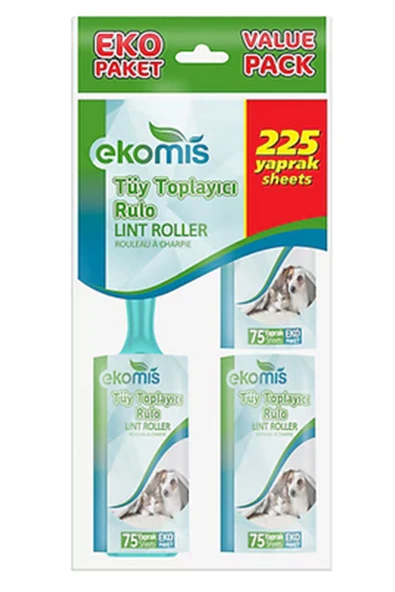 Tüy Toplayıcı Rulo Eko Paket 225'Lİ x4 Adet ürün görseli 1