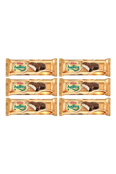 Ülker Halley Çikolata Kaplı Bisküvi 8'li (240 g) x6 Adet