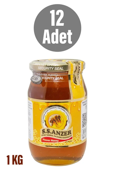 Anzer Çiçek Balı - S.S Anzer Diyarı Tarımsal Kalkınma Koop. 1 KG X12 Adet ürün görseli 1