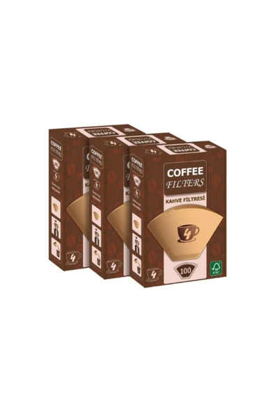 Coffee Filtres 100 lü filtre Kağıdı 3x100 ürün görseli 1