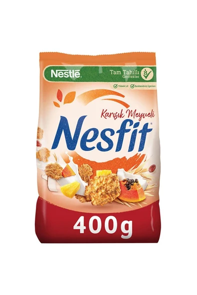 Nesfit Karışık Meyveli Mısır Gevreği 400 Gr x 3 Adet ürün görseli 1