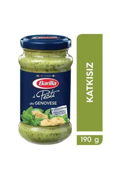 Barilla Fesleğenli Pesto Genovese Makarna Sosu (190 g)x12 - Resim 2