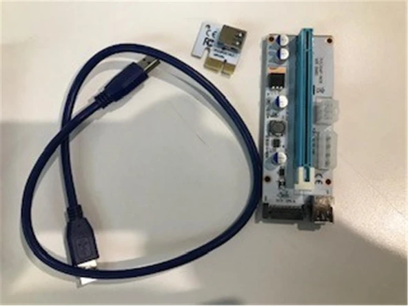 S-link Sl- Ex10 Pcı-E 1x To 16x Sata 6Pin Bitcoin Riser Ekran Kartı Yükseltici - 3