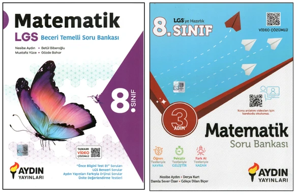AYDIN 8.SINIF BECERİ TEMELLİ MATEMATİK + AYDIN 3 ADIM MATEMATİK (2 KİTAP) ürün görseli
