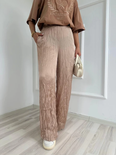 Kadın Kraşlı Pantolon Bej - Resim 2