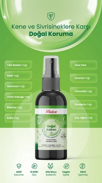 DOĞAL KALKAN – KENE & SİVRİSİNEK KOVUCU LOSYON * 100 ML - 3