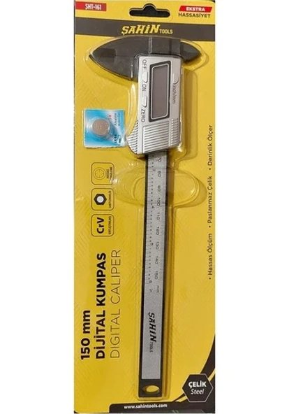 Şahin Tools Kumpas Dijital Mekanik Milimetrik Ölçüm Aleti 150mm ŞHT-161 1618 ürün görseli