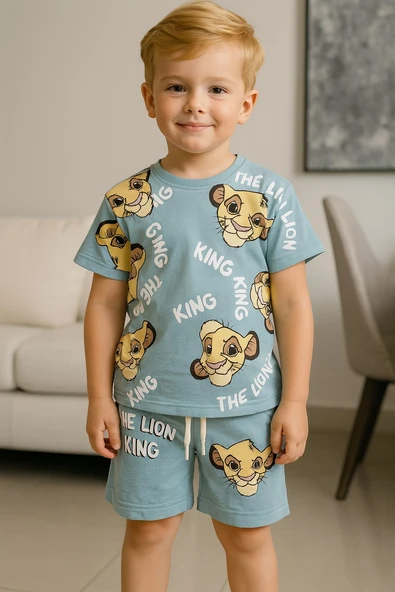 King Erkek Çocuk Şortlu Takım - 2