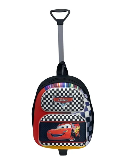 ÜÇ BOYUT CARS ARABALI ÇEKÇEKLİ ANAOKUL KREŞ SIRT ÇANTA VALİZ ÇOCUK ÇANTASI (ÖLÇÜLERE BAKINIZ) ürün görseli 1