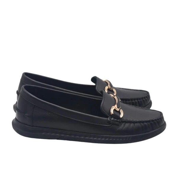 VENÜS 25484103Y LOAFER TOKALI KADIN DERİ AYAKKABI - Resim 3