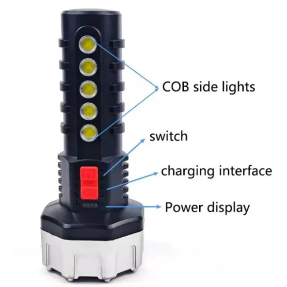 P-17 17+5 Cob Ledli Işıldak Fener - 5