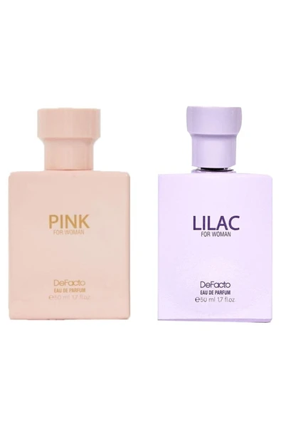 DEFACTO KADIN LİLAC PARFÜM 50 ML KADIN PİNK PARFÜM 50 ML 2’Lİ SET