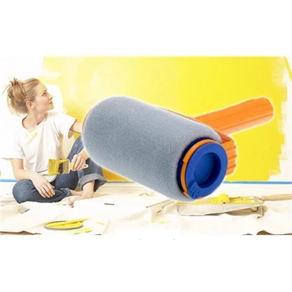 Pintar Facil Pratik Damlatmayan Boya Rulosu Ve Fırçası - 4
