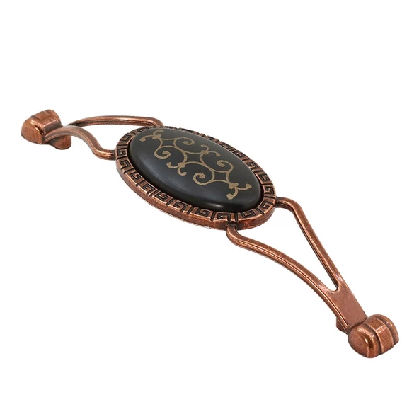 Seçil Eskitme Antik Bakır Metal (128 mm-12.8 cm) Mobilya Mutfak Çekmece Dolap Kulpu Kulbu Kulpları - Resim 4