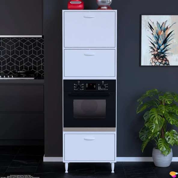 Modilayn QEN (60x186x56 cm) Boyutunda Ankastre Mutfak Kiler Dolabı - Geniş Hacimli ve Fonksiyonel - 1