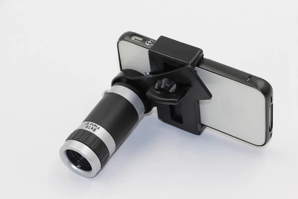 8x18 Zoom Teleskop Telefon Kamera Lensi Mini El Dürbünü - 14