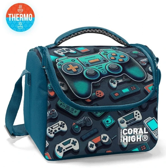 Coral High Erkek Çocuk Termoslu Beslenme Çantası - Nefti Yeşil Oyun Konsolu, Erkek Çocuk - Resim 2