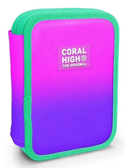 Coral High İki Katlı Organizer Kalemlik - Pembe Mor Gradyan, Kız Çocuk, Pembe Mor Gradyan - Resim 6