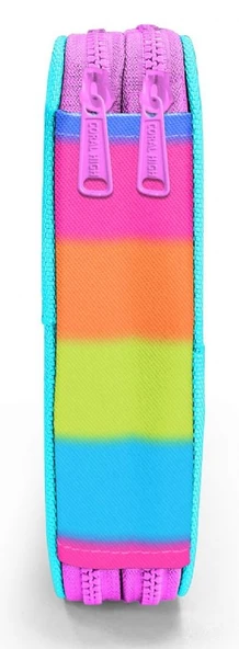 Coral High İki Katlı Organizer Kalemlik - Pembe Turuncu Renk Geçişli, Kız Çocuk/Kadın, Pembe Turuncu Renk Geçişli - Resim 4