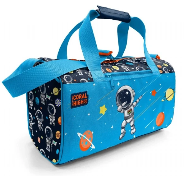 Coral High Erkek Çocuk Spor ve Seyahat Çantası - Lacivert Mavi Astronot Desenli - 27538