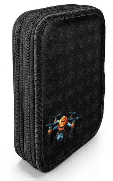 Coral High Erkek Çocuk Organizer Kalemlik/Kalem Çantası - Drone Pilotu Siyah - Resim 7