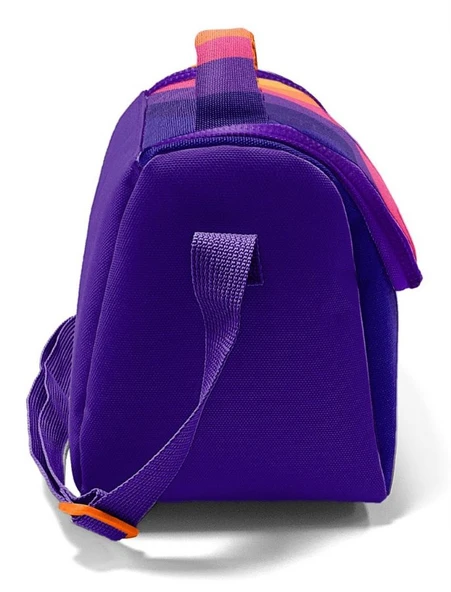 Coral High Kız Çocuk Termoslu Beslenme Çantası - Mor Turuncu Renkli Çizgili, Kız Çocuk - Resim 3