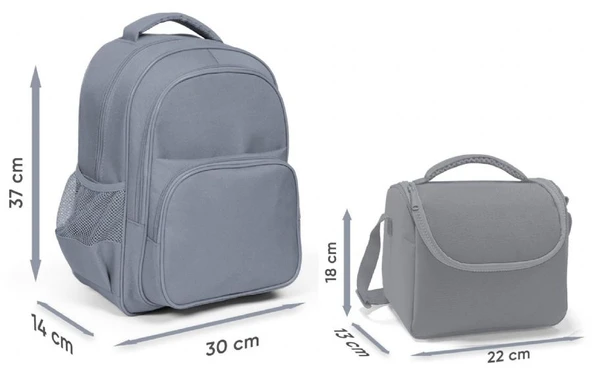 Coral High Kız Çocuklara Özel İlkokul Çantası ve Beslenme Çantası Takım - Mor Pembe Dondurma Unicorn - Resim 3