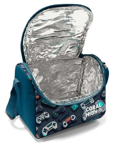 Coral High Erkek Çocuk Termoslu Beslenme Çantası - Nefti Yeşil Oyun Konsolu, Erkek Çocuk - Resim 4