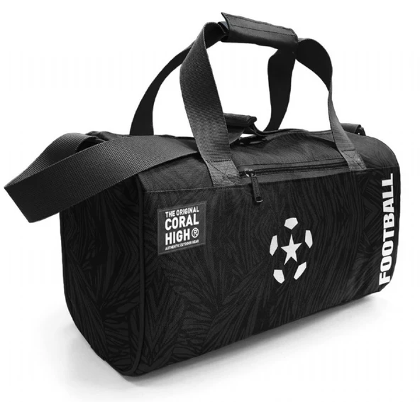Coral High Erkek Çocuk Spor ve Seyahat Çantası - Siyah Futbol Desenli - 27535