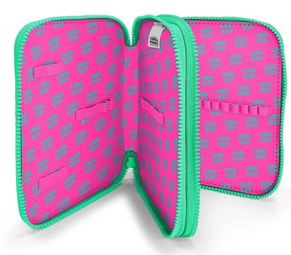 Coral High İki Katlı Organizer Kalemlik - Pembe Mor Gradyan, Kız Çocuk, Pembe Mor Gradyan - Resim 8