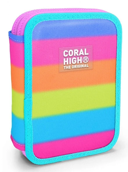 Coral High İki Katlı Organizer Kalemlik - Pembe Turuncu Renk Geçişli, Kız Çocuk/Kadın, Pembe Turuncu Renk Geçişli ürün görseli