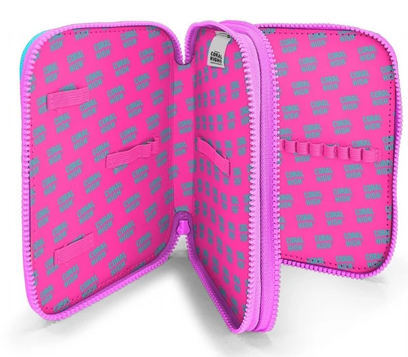 Coral High İki Katlı Organizer Kalemlik - Pembe Turuncu Renk Geçişli, Kız Çocuk/Kadın, Pembe Turuncu Renk Geçişli - Resim 8