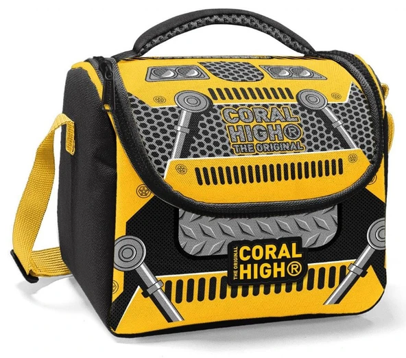 Coral High Erkek Çocuk İlkokul Beslenme Çantası, Siyah Sarı Robot, Isı Yalıtımlı ürün görseli