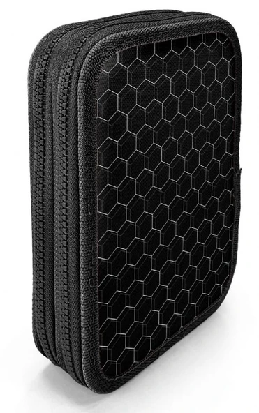 Coral High İki Katlı Düzenleyici Kalem Kutusu - Siyah Beyaz Futbol Baskılı, Erkek Çocuk, Siyah Beyaz Futbol Baskılı - Resim 2