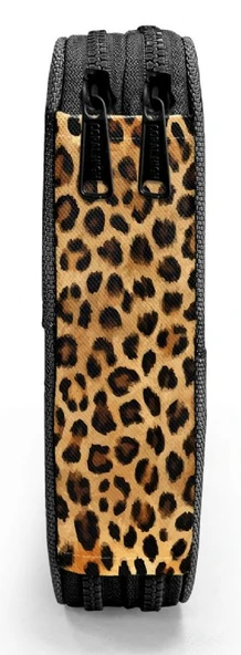 Coral High İki Katlı Düzenleyici Kalem Kutusu - Kahverengi Leopar, Kız Çocuk/Kadın, Kahverengi Leopar - Resim 4