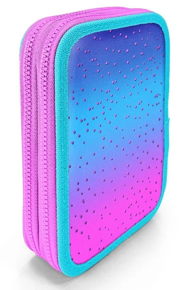 Coral High Organizer İki Katlı Kalem Çantası - Turkuaz Pembe Kaplumbağa, Kız Çocuk, Turkuaz Pembe Kaplumbağa - Resim 2