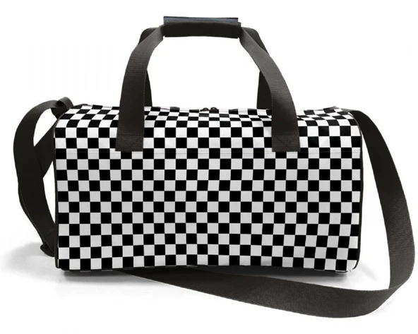 Coral High Kız Çocuk Spor ve Seyahat Çantası - Siyah Beyaz Dama Desenli - 27531 - Resim 2