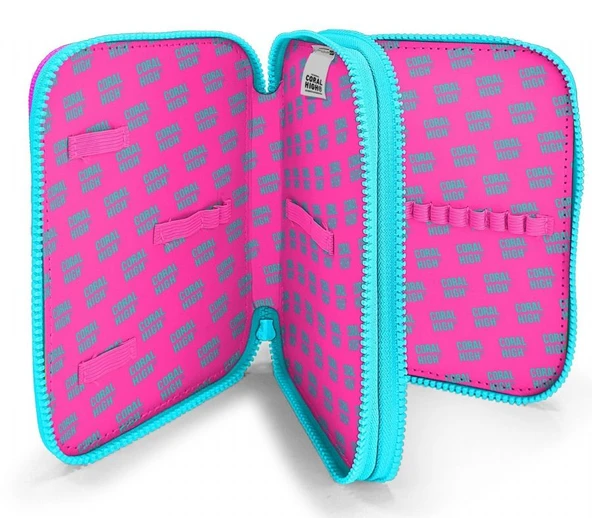 Coral High İki Katlı Organizer Kalemlik - Pembe Kırmızı Fashion Girl, Kız Çocuk, Pembe Kırmızı Fashion Girl - Resim 8