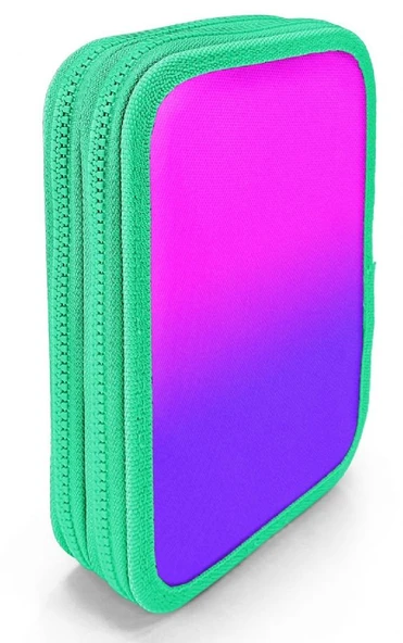 Coral High İki Katlı Organizer Kalemlik - Pembe Mor Gradyan, Kız Çocuk, Pembe Mor Gradyan - Resim 2