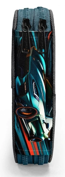 Coral High İki Katlı Düzenleyici Kalem Kutusu - Yeşil Yarış Arabası, Erkek Çocuk, Yeşil Yarış Arabası - Resim 4