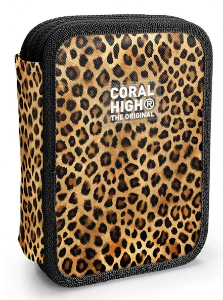 Coral High İki Katlı Düzenleyici Kalem Kutusu - Kahverengi Leopar, Kız Çocuk/Kadın, Kahverengi Leopar ürün görseli