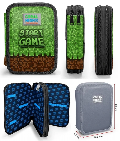 Coral High Yeşil Kahverengi Craft Erkek Çocuk Okul Çantası ve Organizer Kalemlik Seti 23776 11154 - Resim 2