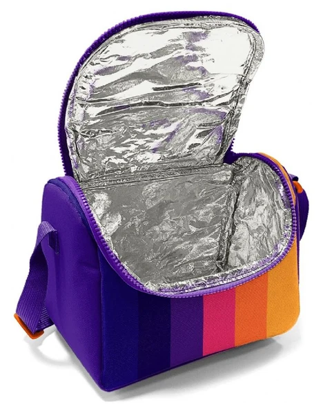 Coral High Kız Çocuk Termoslu Beslenme Çantası - Mor Turuncu Renkli Çizgili, Kız Çocuk - Resim 4