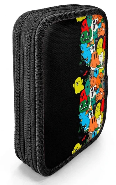 Coral High İki Katlı Düzenleyici Kalem Kutusu - Siyah Hayaletler, Erkek Çocuk, Siyah Hayaletler - Resim 7