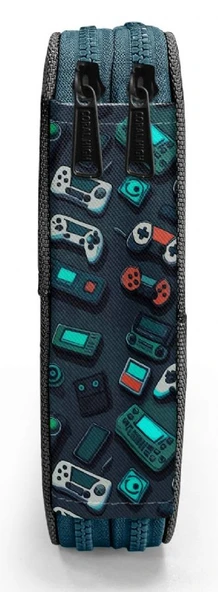 Coral High Erkek Çocuk Organizer Kalemlik/Kalem Çantası - Nefti Yeşil Oyun Konsolu - Resim 9