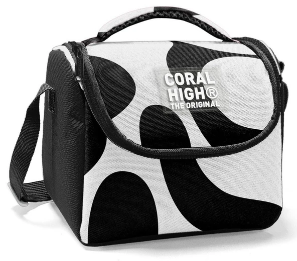 Coral High Erkek Çocuk Beslenme Çantası - Thermo - Renkli Çizgili Siyah Beyaz ürün görseli