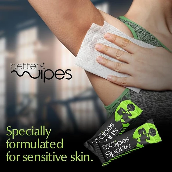 Better Wipes Sporcular ve Fitness Tutkunları için Vücud Temizleme Mendilleri 25 Adet - Resim 2