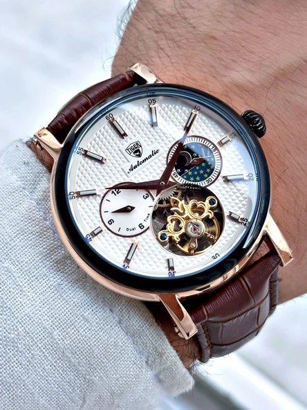 TI-597E TIGER OTOMATİK ÇELİK ERKEK SAATİ ürün görseli