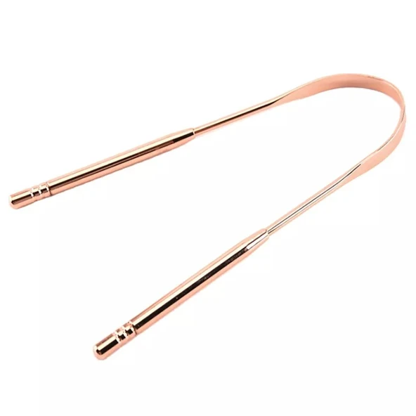 Hijyenik Dil Kazıyıcı Temizleme Dil Sıyırıcı Dil Temizleyici Bakır Hilal - 3