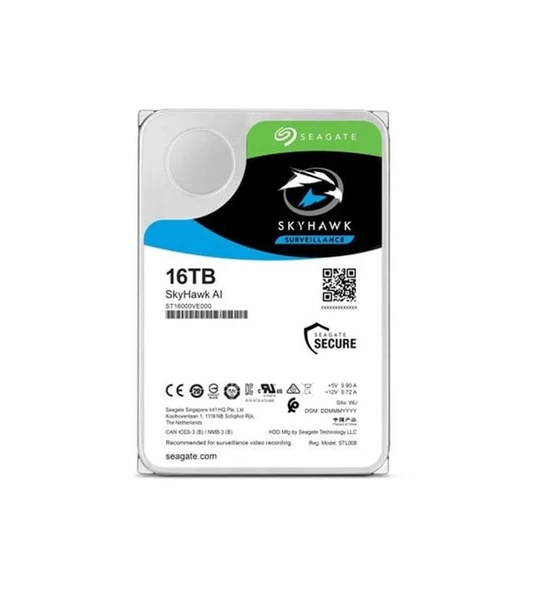 Seagate 16TB SkyHawk 3.5"  7200RPM SST16000VE002 7-24 Harddisk (Arena Garantili) - 3